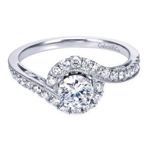 Gabriel 14 Karat Contemporary Engagement Ring ER97775W44JJ