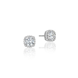 Tacori Dantela Bloom Diamond Stud Earrings 18k FE6435