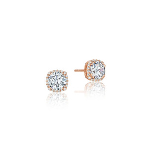 Tacori Dantela Bloom Diamond Stud Earrings 18k FE6435PK