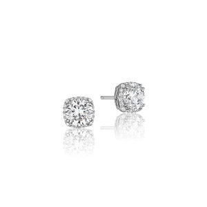 Tacori Dantela Bloom Diamond Stud Earrings FE6435PLT Platinum