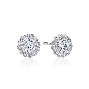 Tacori Full Bloom Diamond Stud Earrings 18k FE803RD5