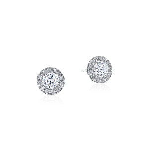 Tacori Single Bloom Diamond Earrings 18k FE809RD65