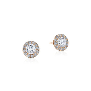 Tacori Single Bloom Diamond Earrings 18k FE809RD65PK