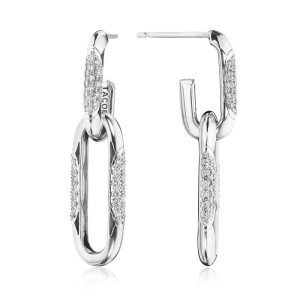 Tacori Crescent Eclipse Diamond Double Link Earrings18k FE822