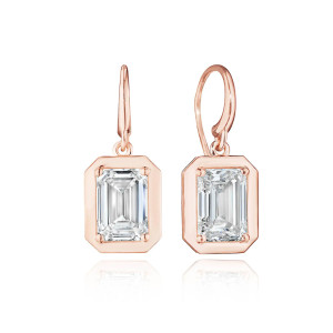 Tacori Allure Emerald Diamond French Wire Earring FE824EC85X6LDPK