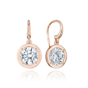 Tacori Allure Round Diamond French Wire Earring FE824RD8LDPK