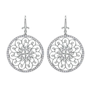 Gabriel Fashion 14 Karat Lace Drop Earrings EG11949W45JJ