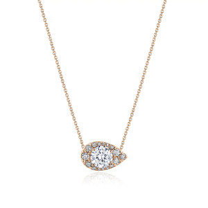 FP811ERDPS5PK Tacori 18k Pear Bloom Diamond Necklace