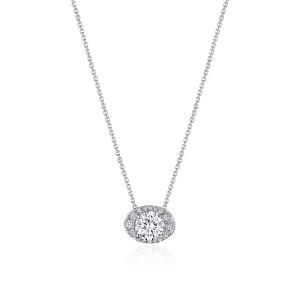 FP811HRDOV55PLT Tacori Platinum Horizontal Oval Bloom Diamond Necklace