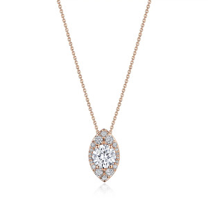 FP811VRDMQ65PK Tacori 18k Vertical Marquise Bloom Diamond Necklace
