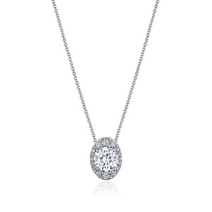 FP811VRDOV65PLT Tacori Platinum Vertical Oval Bloom Diamond Necklace