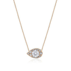 FP811WRDPS6PK Tacori 18k Pear Bloom Diamond Necklace