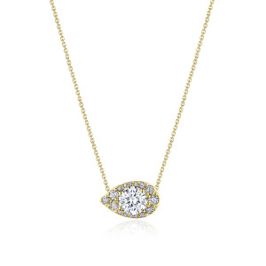 FP811WRDPS6Y Tacori 18k Pear Bloom Diamond Necklace
