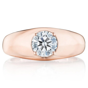 FR817RD65LDPK Tacori Allure Domed Diamond Ring 18 Karat Fine Jewelry