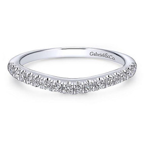 Gabriel Platinum Curved Wedding Band WB12623R4PT4JJ