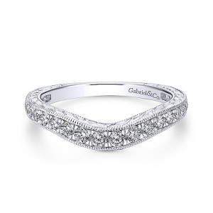 Gabriel 14 Karat Victorian Wedding Band WB12825R4W44JJ
