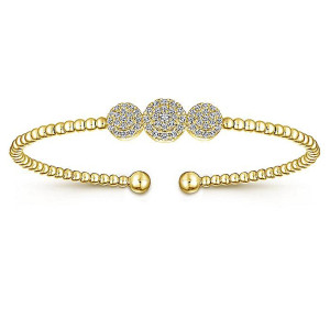 Gabriel Fashion 14 Karat Diamond Bujukan Bangle Bracelet BG4114Y45JJ