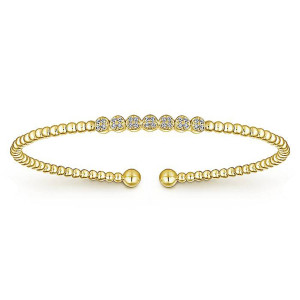 Gabriel Fashion 14 Karat Diamond Bujukan Bangle Bracelet BG4116Y45JJ