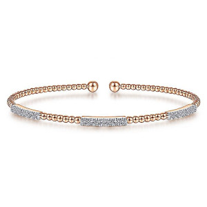 Gabriel Fashion 14 Karat Diamond Bujukan Bangle Bracelet BG4217-6K45JJ