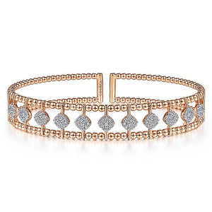 Gabriel Fashion 14 Karat Diamond Bujukan Bangle Bracelet BG4232-6K45JJ