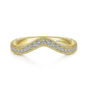 Gabriel 14 Karat Victorian Wedding Band WB14451R4Y44JJ