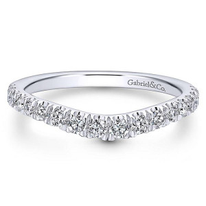 Gabriel Platinum Curved Wedding Band WB12761R4PT4JJ