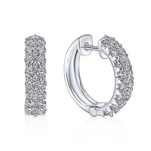 Gabriel Fashion 14 Karat Hoops Classic Earrings EG10401W44JJ