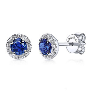 Gabriel Fashion 14 Karat Lusso Color Stud Earrings EG11602W45SA