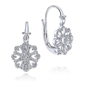 Gabriel Fashion Silver Victorian Leverback Earrings EG12167SVJWS