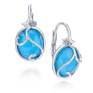 Gabriel Fashion Silver Caress Leverback Earrings EG12318SV5XT
