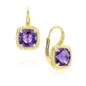 Gabriel Fashion 14 Karat Nature Leverback Earrings EG12495Y4JAM