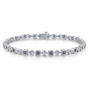 Gabriel Fashion 14 Karat Victorian Tennis Bracelet TB2353W45SA