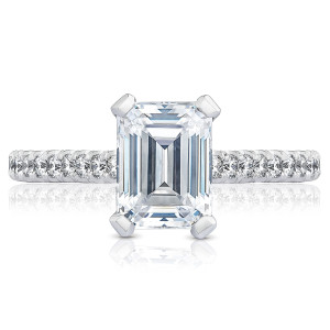 Tacori HT2546EC8X6 18 Karat Petite Crescent Engagement Ring