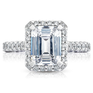 Tacori HT254725EC9X7 18 Karat Petite Crescent Engagement Ring