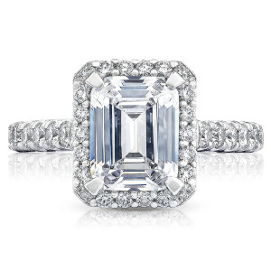 Tacori HT254725EC9X7W 18 Karat Petite Crescent Engagement Ring