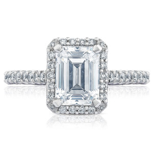 Tacori HT2547EC8X6 18 Karat Petite Crescent Engagement Ring