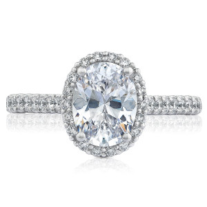 Tacori HT2547OV85X65 18 Karat Petite Crescent Engagement Ring