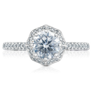 Tacori HT2555RD65 18 Karat Petite Crescent Engagement Ring