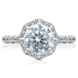 Tacori HT2555RD8 18 Karat Petite Crescent Engagement Ring