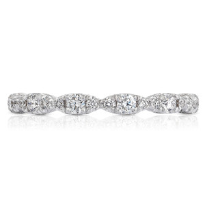HT2558B12 Platinum Tacori Petite Crescent Diamond Wedding Ring