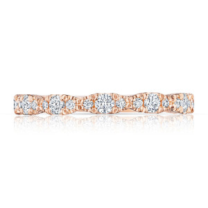 Tacori HT2558B34PK 18 Karat Petite Crescent Diamond Wedding Band