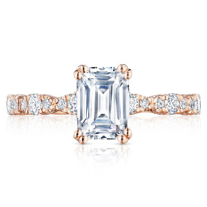 Tacori HT2559EC75X55PK 18 Karat Petite Crescent Engagement Ring