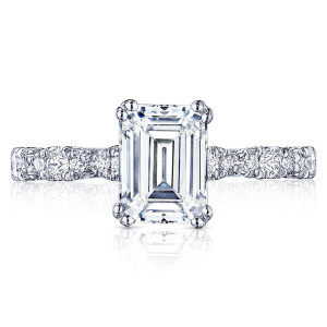 Tacori HT2559EC8X6 18 Karat Petite Crescent Engagement Ring
