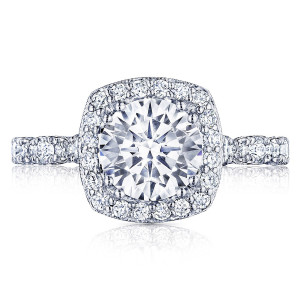 Tacori HT2560CU75 18 Karat Petite Crescent Engagement Ring