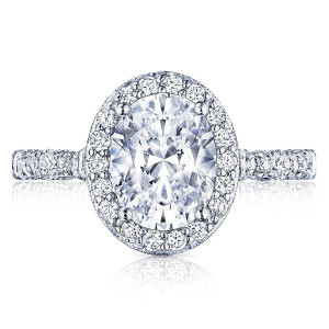 Tacori HT2560OV9X7 18 Karat Petite Crescent Engagement Ring