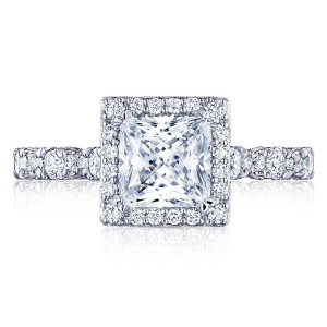 HT2560PR6 Platinum Tacori Petite Crescent Engagement Ring