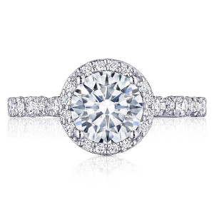 Tacori HT2560RD75 18 Karat Petite Crescent Engagement Ring