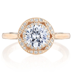 Tacori HT2563RD65PK 18 Karat Crescent Chandelier Engagement Ring