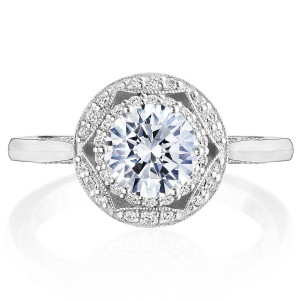 Tacori HT2563RD65 18 Karat Crescent Chandelier Engagement Ring