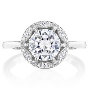 Tacori HT2567RD75 Platinum Crescent Chandelier Engagement Ring